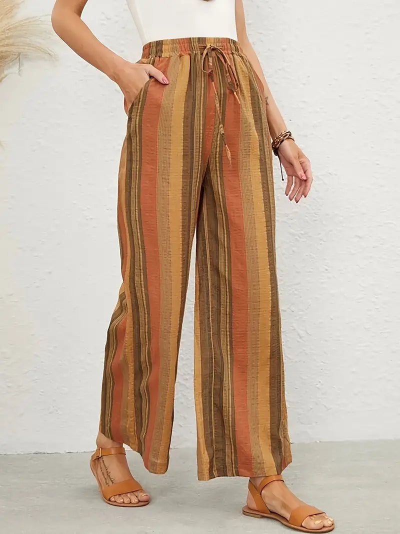 WW | Weite Streifenhose - Perfekt für den Alltag für Damen