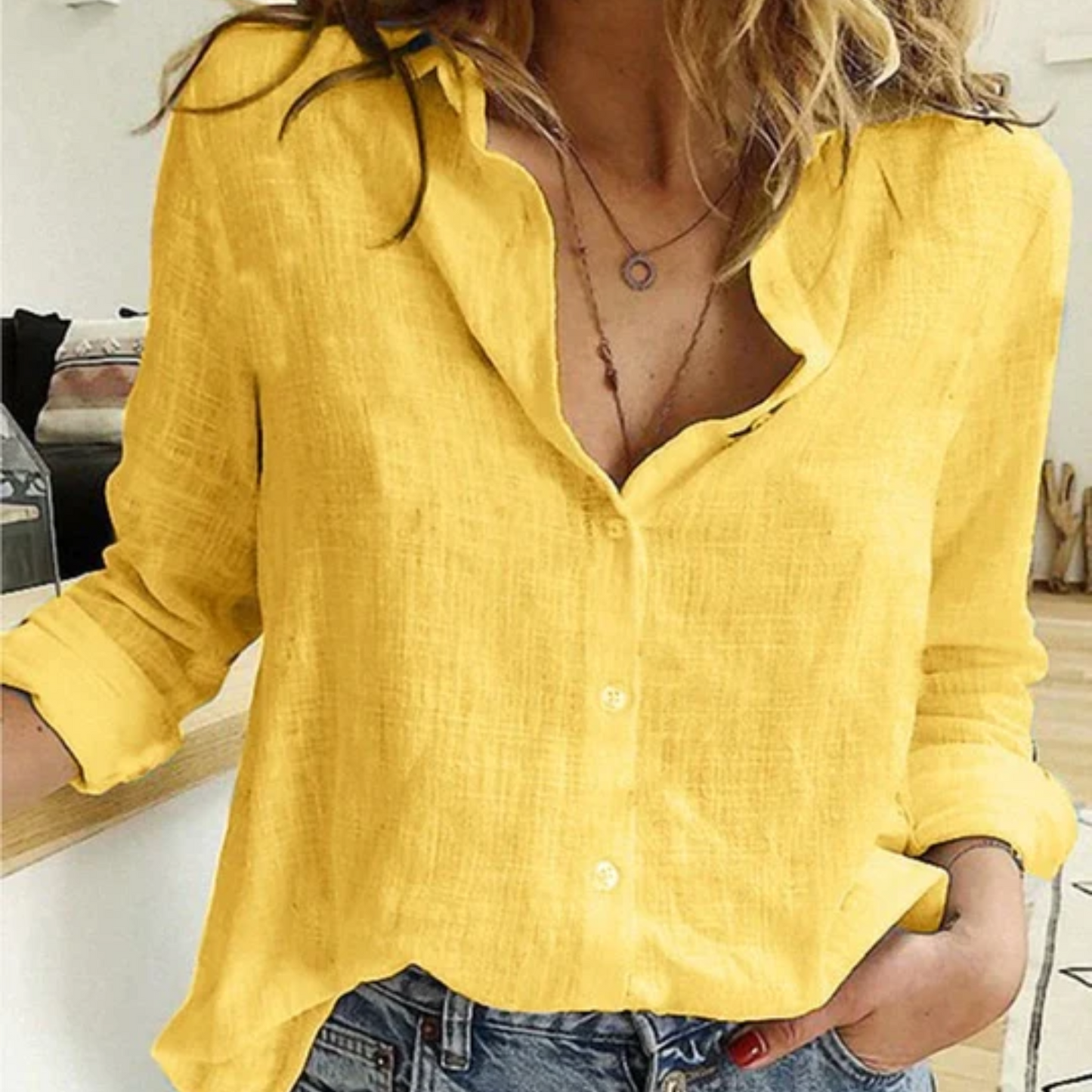 WW | Women's Linen Button-Down Shirt