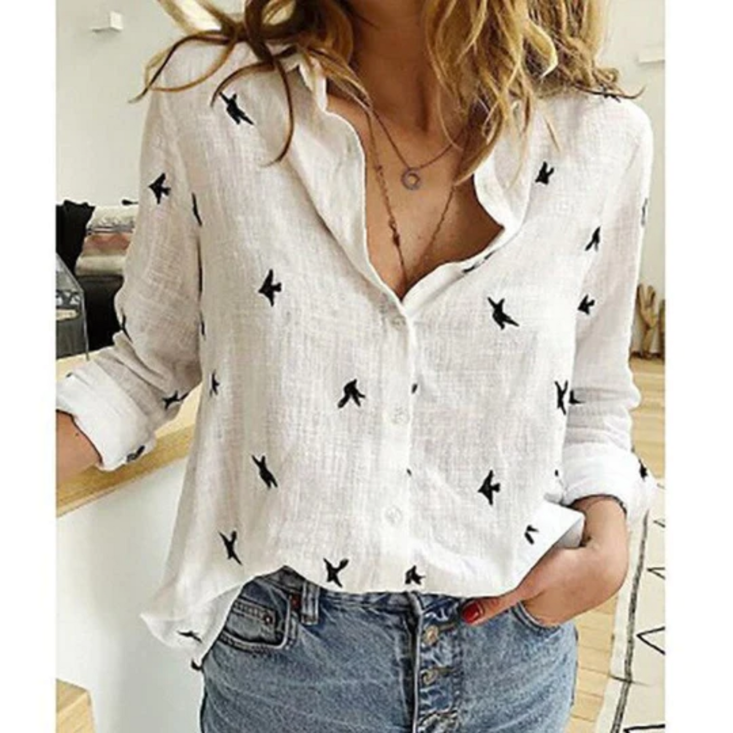 WW | Linen Comfortable Women's Blouse