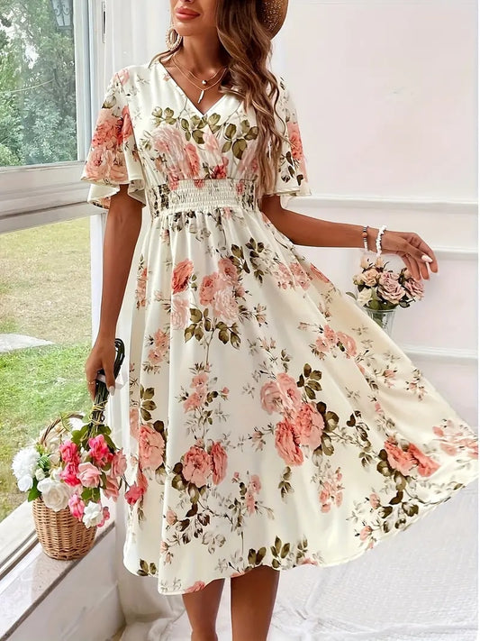 WW | Elegant Floral Dress For Spring And Summer