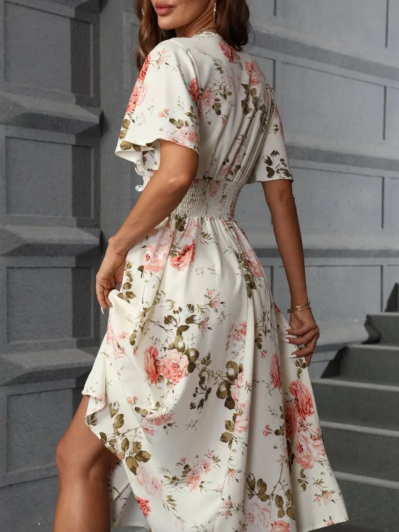WW | Elegantes Blumen Kleid Für Frühling Und Sommer