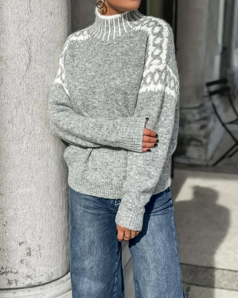 WW | Signiertes Sweatshirt mit Hohem Kragen