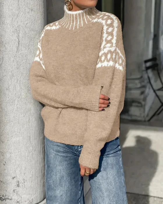 WW | Signiertes Sweatshirt mit Hohem Kragen