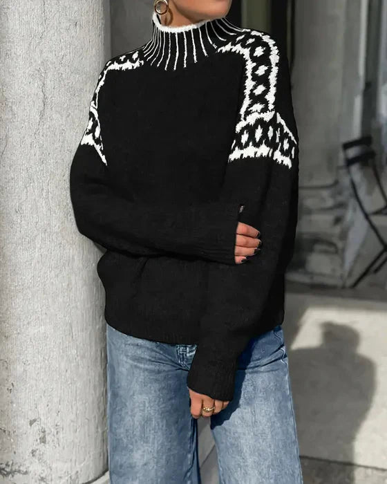 WW | Signiertes Sweatshirt mit Hohem Kragen