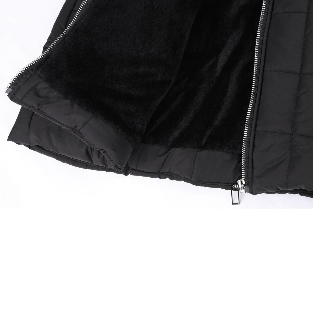 WW | Langer Wintermantel mit Fleece Futter und Kapuze