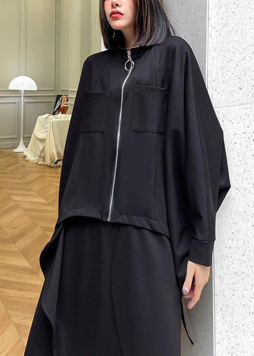 WW | Black Zipper Pocket Jackets