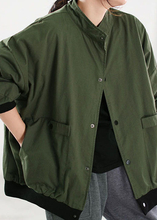 WW | Green Button Warm Fleece Coats Winter