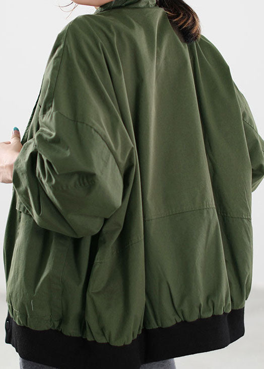 WW | Green Button Warm Fleece Coats Winter