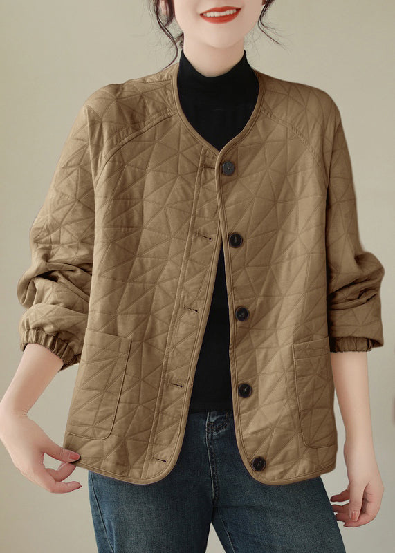 WW | Khaki Knopf Taschen Dicke Mäntel Lange Ärmel
