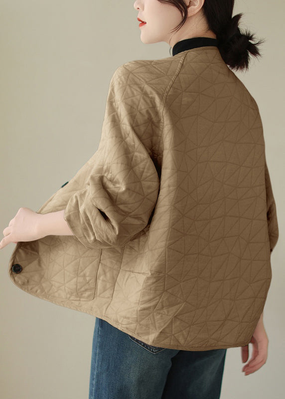 WW | Khaki Knopf Taschen Dicke Mäntel Lange Ärmel