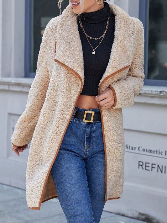 WW | Mid Length Mantel mit Plüsch für Frauen