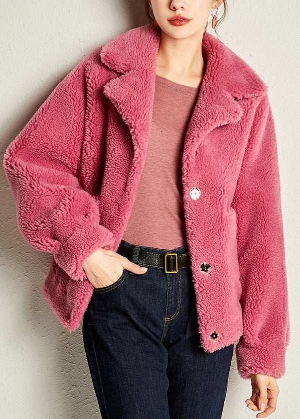 WW | Rose Peter Pan Collar Faux Fur Coats Long Sleeves