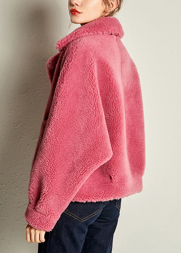 WW | Rose Peter Pan Collar Faux Fur Coats Long Sleeves