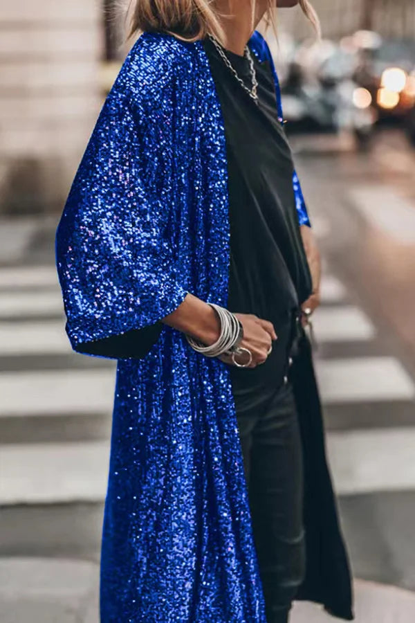 WW | Modischer Pailletten-Cardigan
