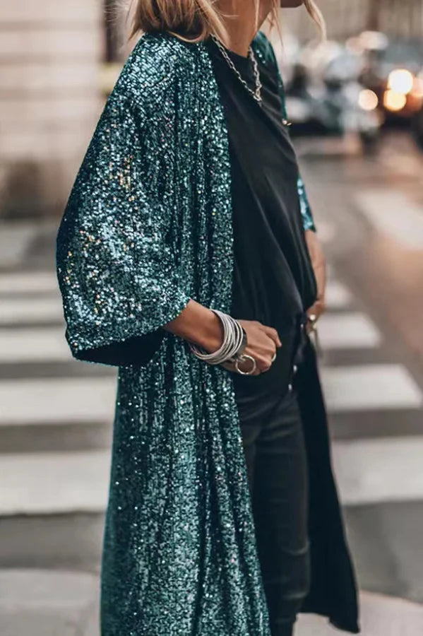 WW | Modischer Pailletten-Cardigan