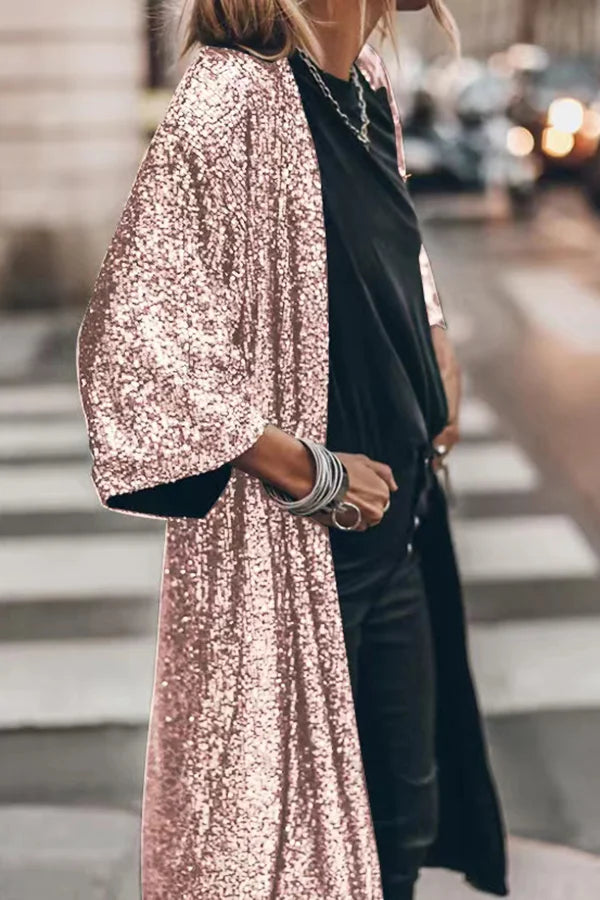 WW | Modischer Pailletten-Cardigan