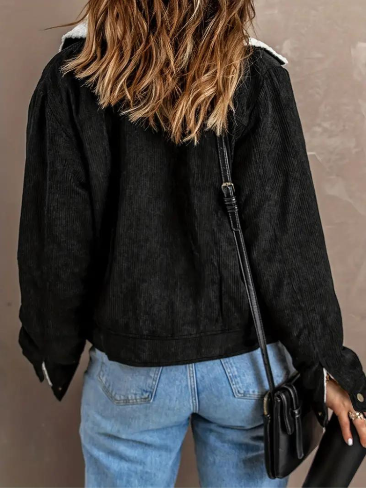 WW | Fleecegefütterte Winterjacke aus Cord für Frauen