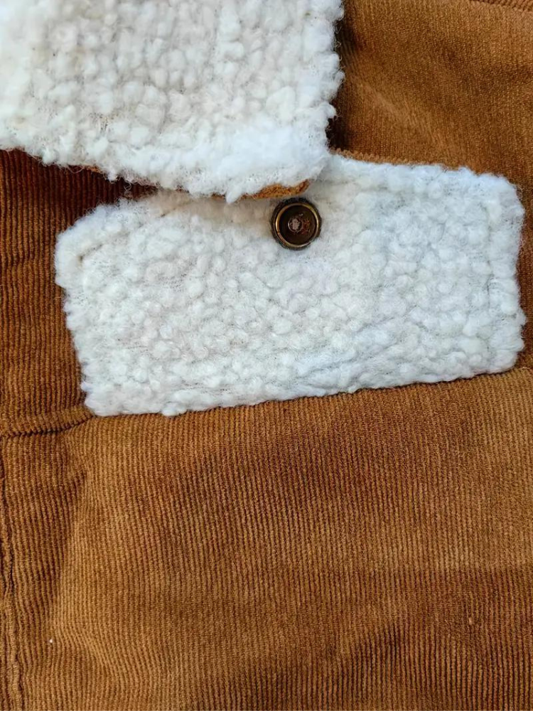 WW | Fleecegefütterte Winterjacke aus Cord für Frauen