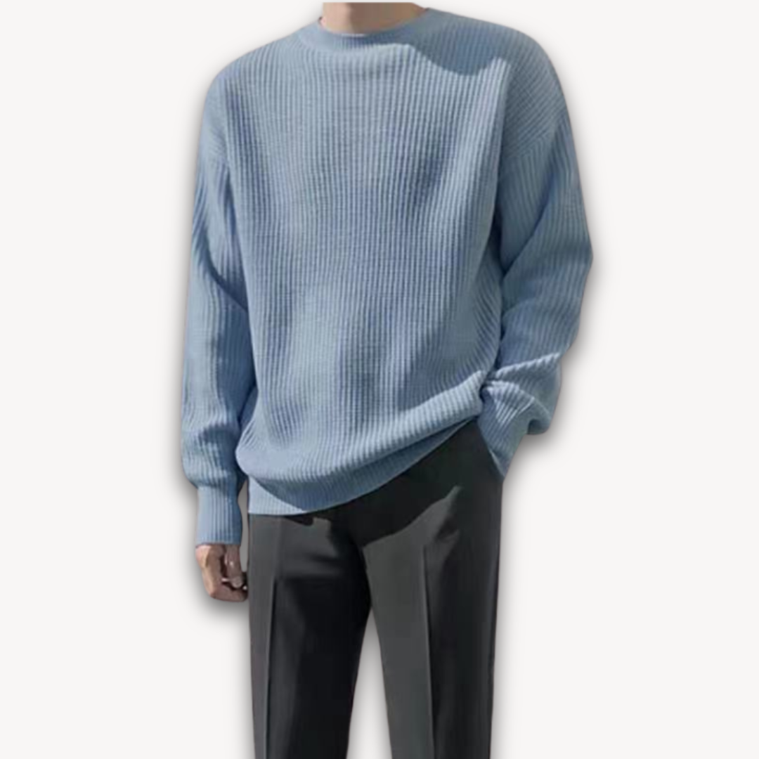 WW | Men's Knitted Jumper - Casual Oversized Pullover for Adults - Soft Acrylic Winter Wear