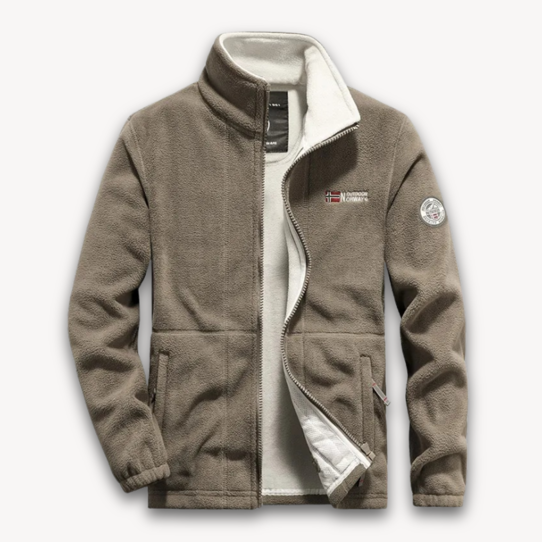 WW | Men's Fleece Jacket, Warm Winter Outdoor Coat - Full Zip