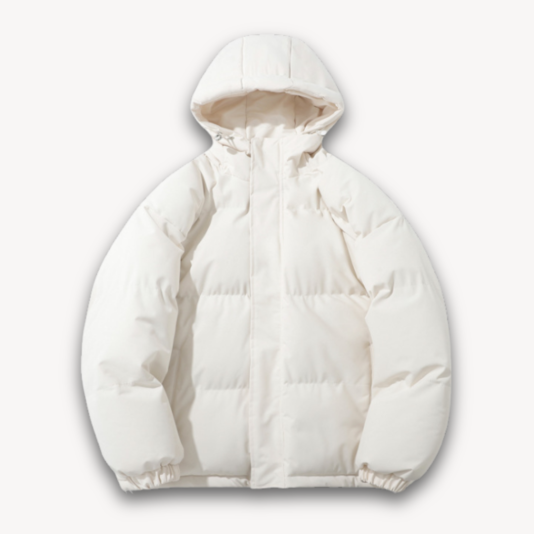 WW | Pufferjacke mit Kapuze für Herren - Warme Winteroberbekleidung für Erwachsene - Leichtes Polyester