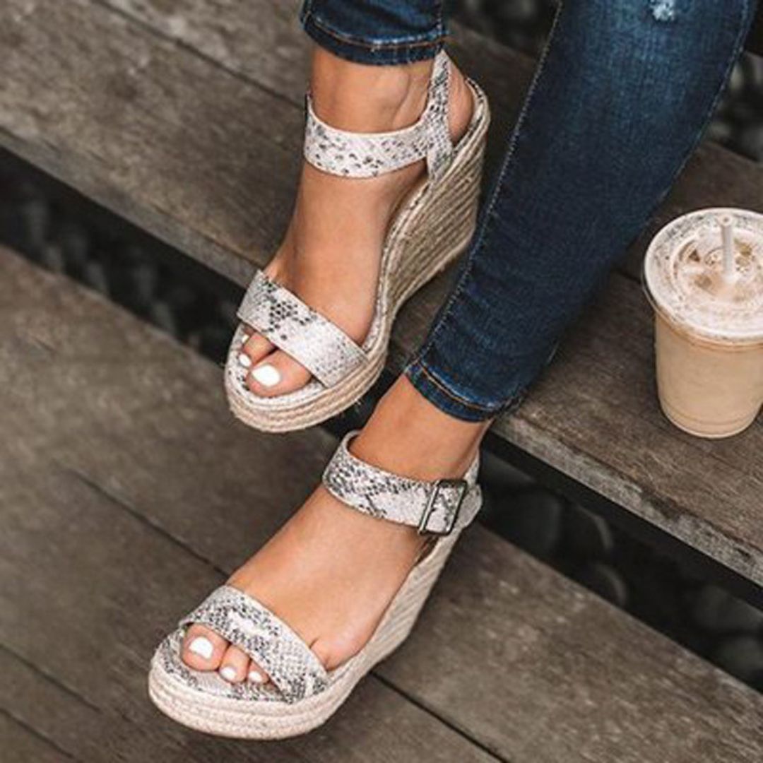 WW | Wedge Sandals Elegant Women's Shoes with Belt