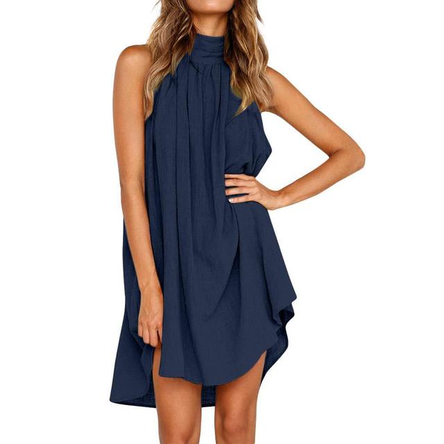 WW | Halterneck Kleid mit High Low Saum