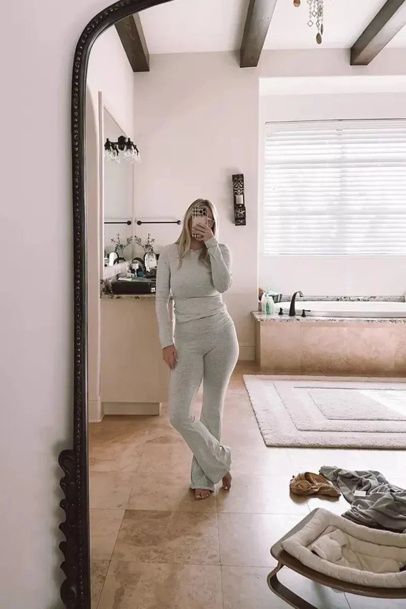 WW | Set Comfy, Stretchy Flare Pants for Women Loungewear