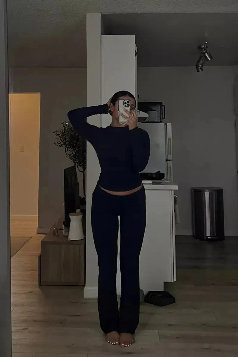 WW | Set Comfy, Stretchy Flare Pants for Women Loungewear