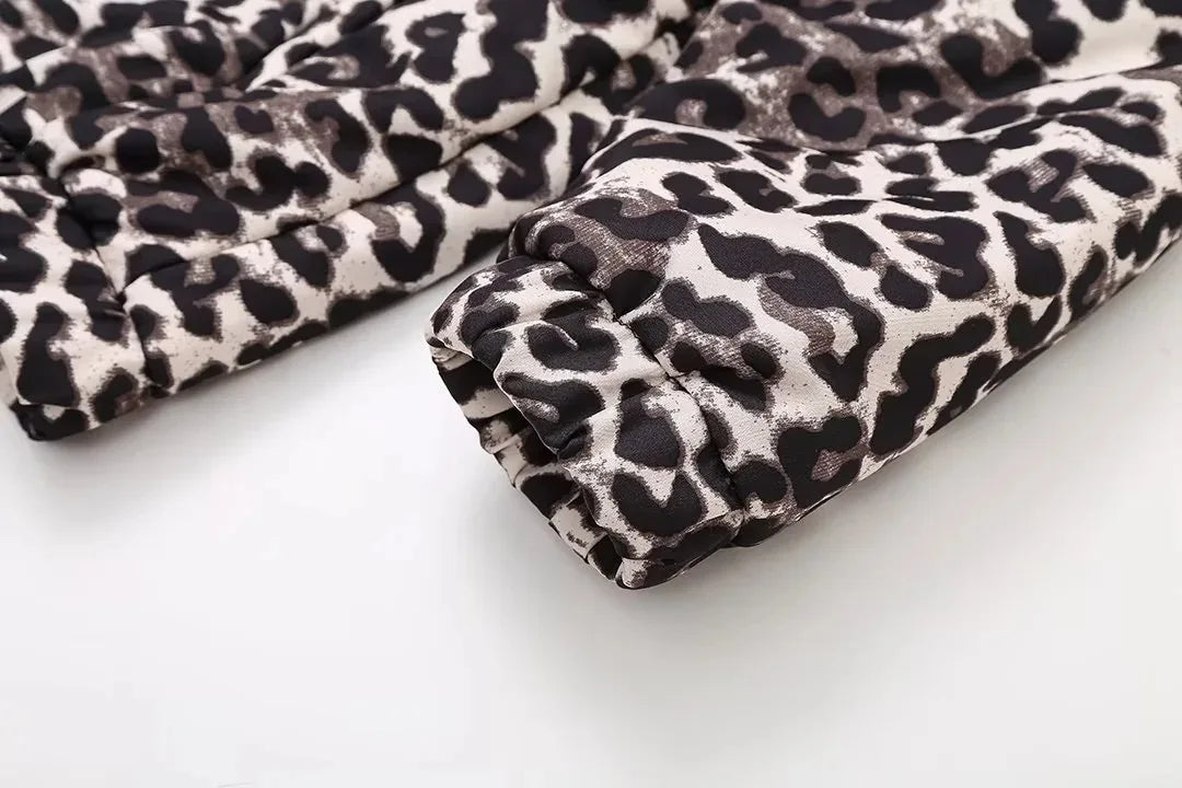 WW | Bomberjacke Übergröße Reißverschluss Leopardjacke Damenjacke