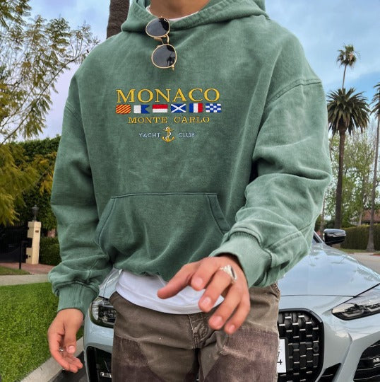 WW | Herren Hoodie aus Baumwollmischung mit luxuriösem Monaco-Design für lässige und schicke Anlässe
