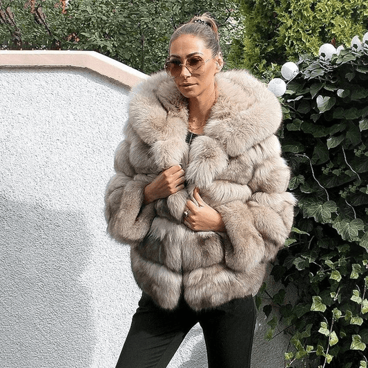 WW | Damen Oversized Teddyjacke mit Kapuze