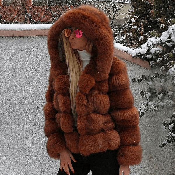 WW | Damen Oversized Teddyjacke mit Kapuze
