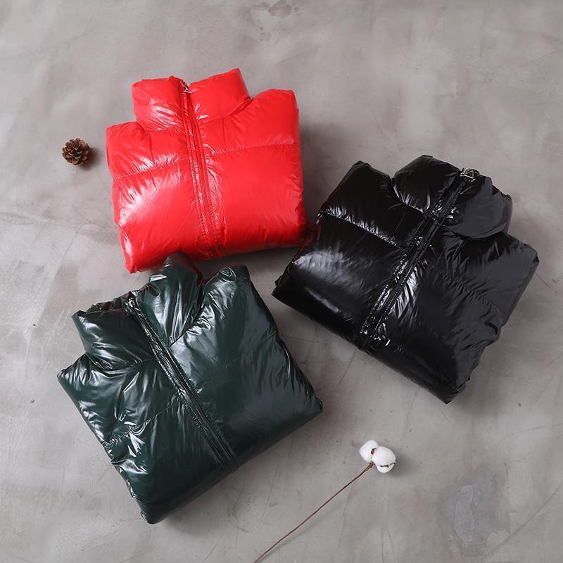 WW | Black Hooded Goose Down Coat Plus Size Apparel Down Jacket Winter Stand-Up Collar Coats