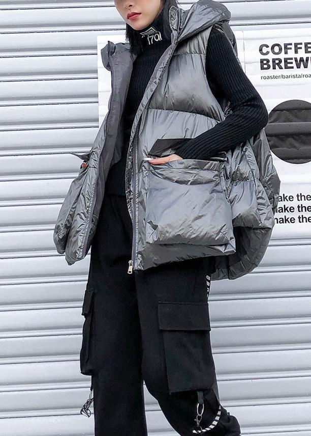 WW | lässige Jacken & Mäntel ärmellose Wintermäntel Silber dicke Winter Frauen Parka