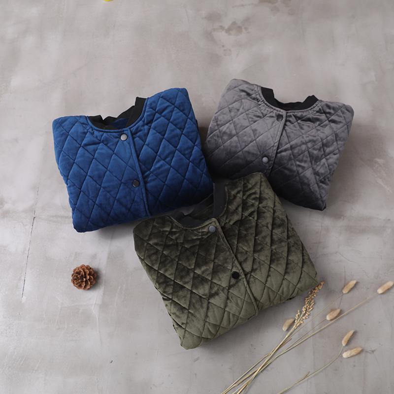 WW | Plus-Size-Bekleidung Winterjacke mit zwei Taschen Winteroberbekleidung grün dicke Damenmäntel