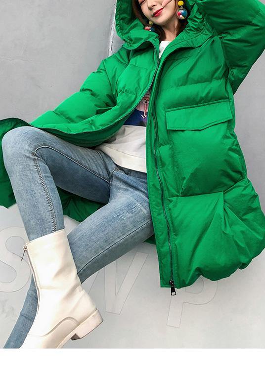 WW | Plus Size Hooded Snow Jackets Green Winter Women's Parka