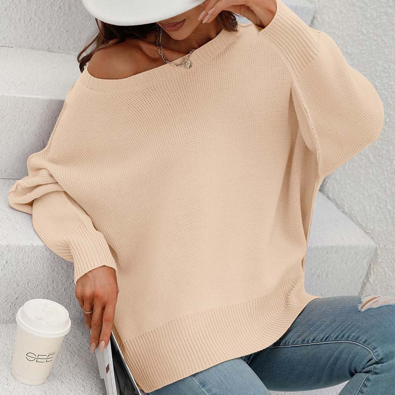 WW | Eleganter Pullover mit Einfarbigem Strickmuster