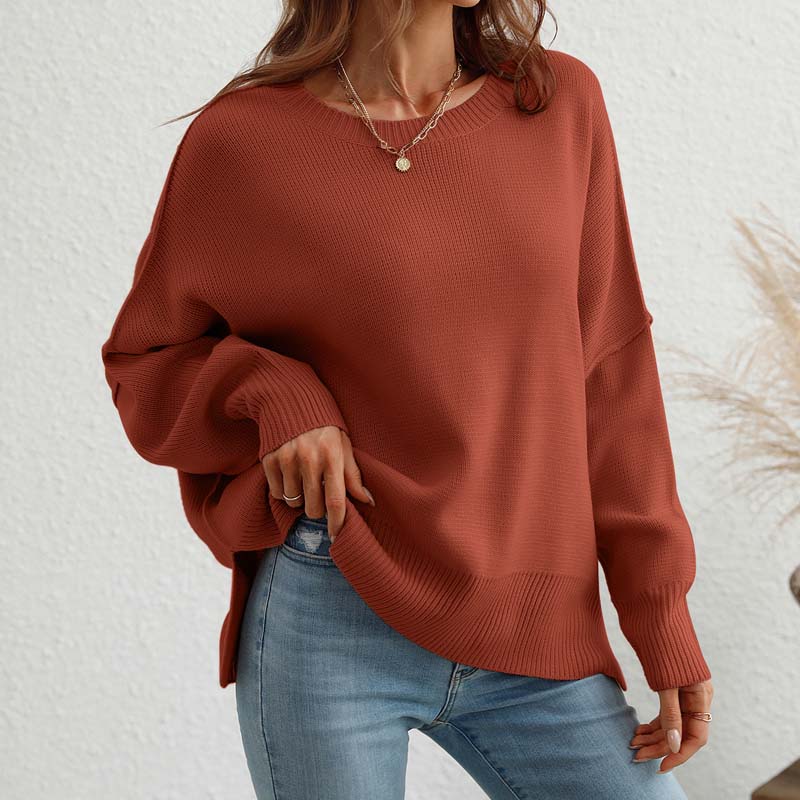 WW | Eleganter Pullover mit Einfarbigem Strickmuster