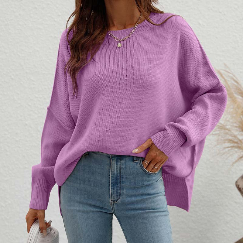 WW | Eleganter Pullover mit Einfarbigem Strickmuster