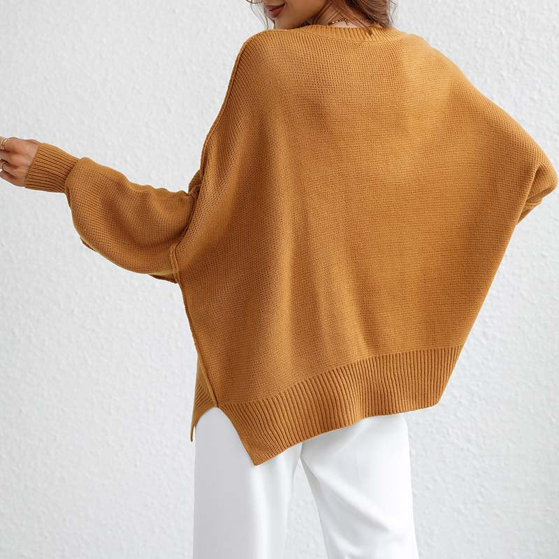 WW | Eleganter Pullover mit Einfarbigem Strickmuster