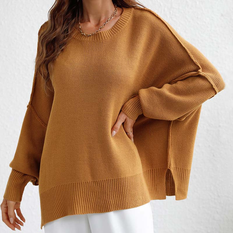 WW | Eleganter Pullover mit Einfarbigem Strickmuster