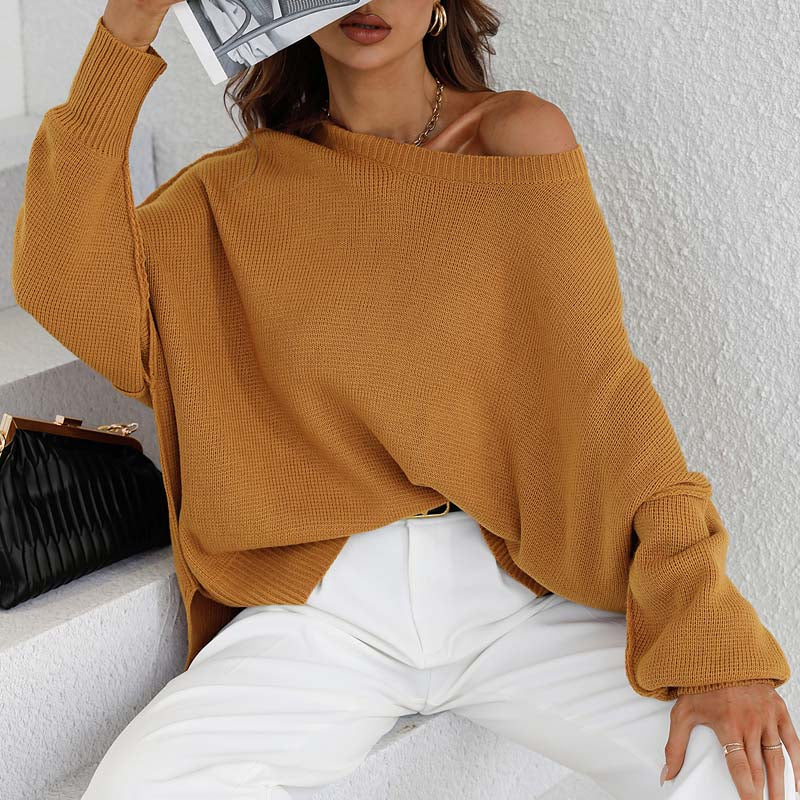 WW | Eleganter Pullover mit Einfarbigem Strickmuster