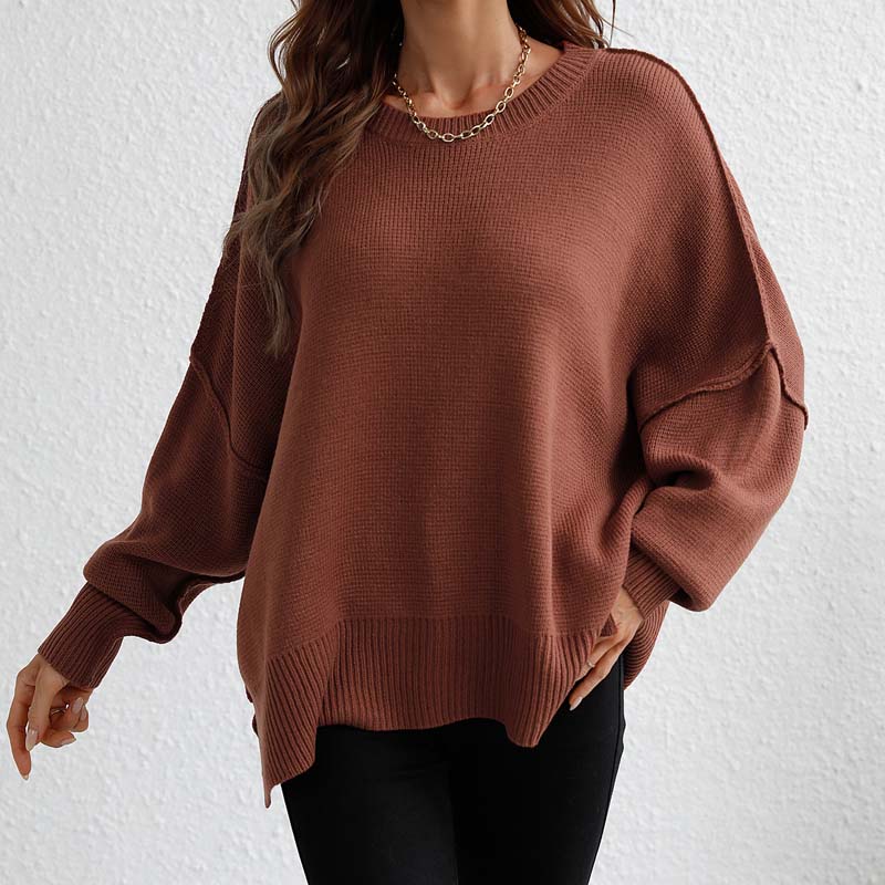 WW | Eleganter Pullover mit Einfarbigem Strickmuster