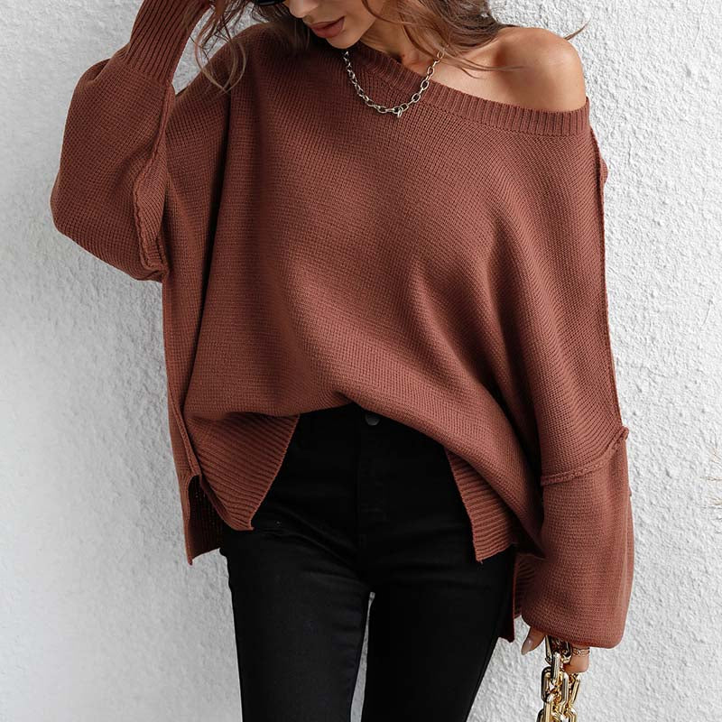 WW | Eleganter Pullover mit Einfarbigem Strickmuster