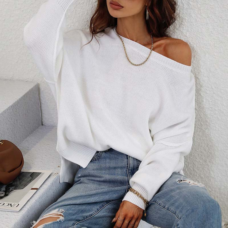 WW | Eleganter Pullover mit Einfarbigem Strickmuster