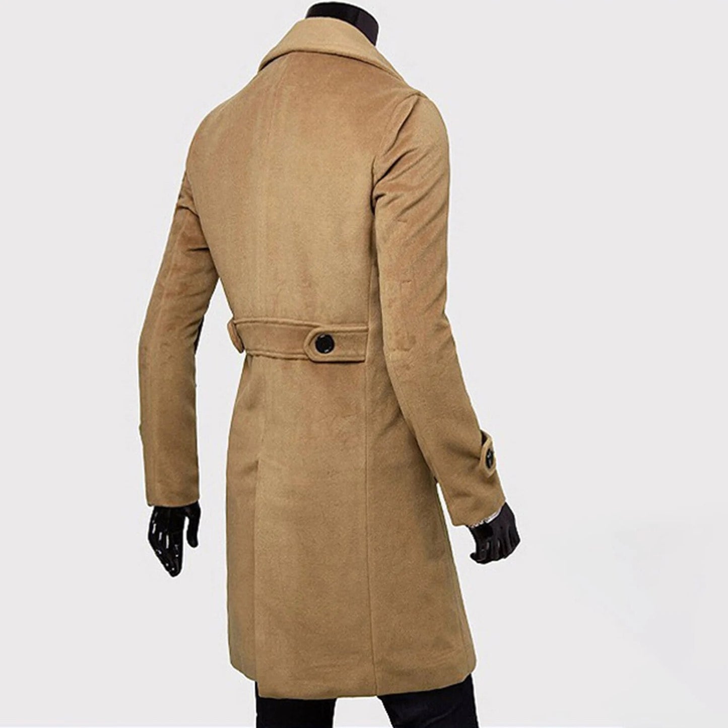WW | Trench Coat Windproof Jacket with Double Breasting