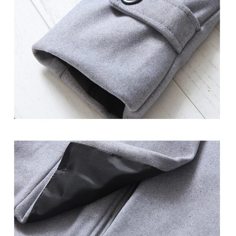 WW | Trench Coat Windproof Jacket with Double Breasting