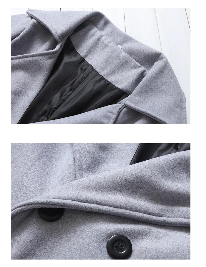 WW | Trench Coat Windproof Jacket with Double Breasting