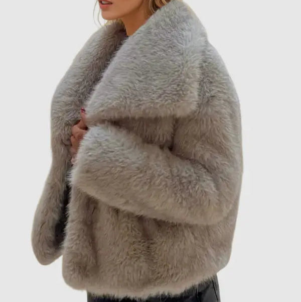 WW | Frauen Elegante Kunstfelljacke Cozy Stil